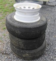4- 5 Lug 14" Trailer Wheels w/3 Tires