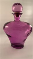 Large Purple Glass Decanter