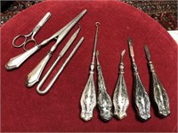 Vintage Manicure Set & Sterling Tools