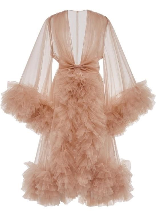 PLUVIOPHILY Maternity Tulle Dress Robe