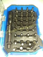 33 pc power driving set. Broken case.