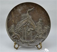 Japanese Bronze Plate