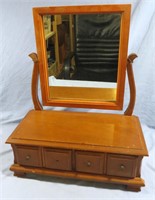 WOODEN VANITY MIRROR & DRAWERS