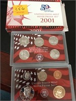2001 silver mint proof set