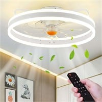 DeveChos Bladeless Ceiling Fans with Lights,19 in