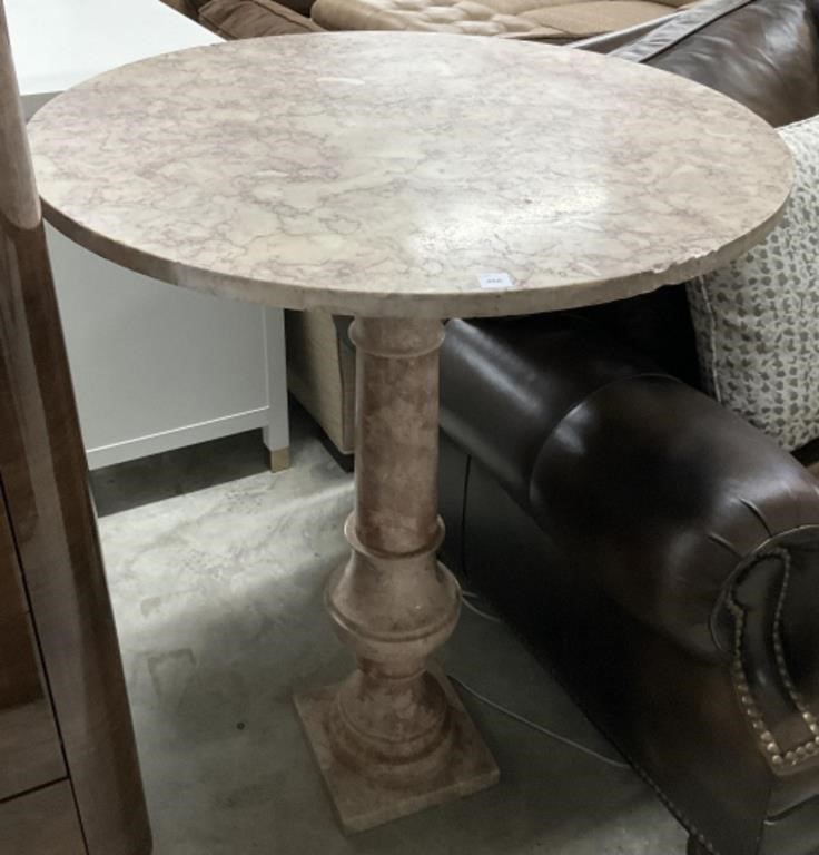 Marble Pedestal Table 32” Round x 38.5” height ,