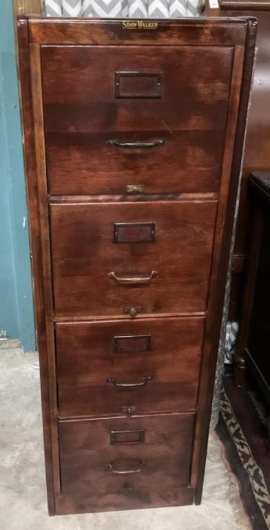 Vintage Library File Cabinet by Shaw-Walker 4