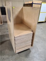 25x36 Rolling Cart with Wood Cabinet Pieces