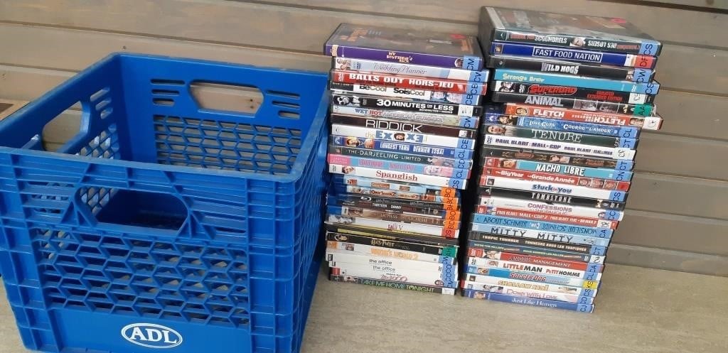ADL crate of DVD movies