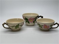 Three Franciscan Desert Rose Teacups