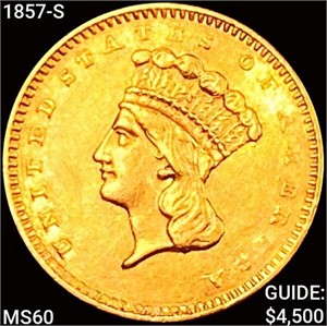 1857-S Rare Gold Dollar