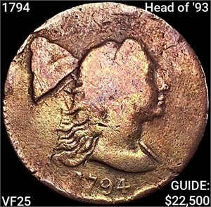 1794 Head of '93 Liberty Cap Cent