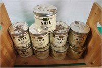 Sail Tobacco Tins / Hardware / Wood Crate