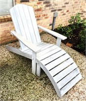 Frontgate Whitewash Wood Outdoor Chair