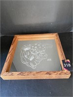 12"x12" Etched Bull Mirror