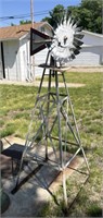 METAL WINDMILL  63 INCHES TALL