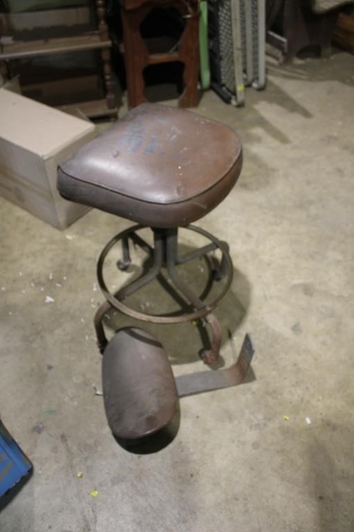 Vintage stool with back
