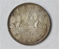 1962 CAD Silver Dollar Voyageur Coin