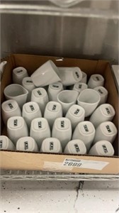 1 LOT BOX OF WHITE OPEN TOP SAUCE POURERS