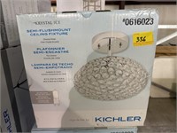 KICHLER "KRYSTAL ICE" SEMI FLUSH MOUNT CEILING