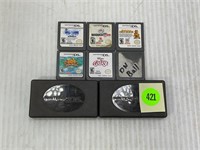 LOT OF 6 DS GAMES WITH 2 PROTECTIVE CASES -