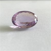 21.45 Cts Earth mined Amethyst. Oval. IDT certifie