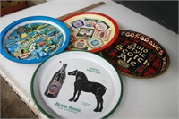 Beer and Canadiana Metal Serving Trays