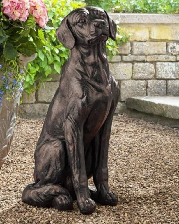 Sitting Labrador Dog Statue 26in
 
 New in