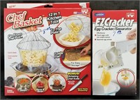 New Ez Cracker Egg Separator & Chef Basket