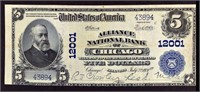 1921 $5 Chicago, Illinois National Currency
