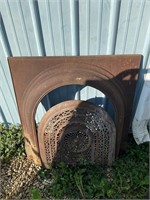 Cast iron fireplace cover
