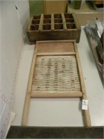 WASHBOARD AND BOTTLE CRATE