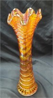 Imperial Marigold Ripple Swung 10" Vase