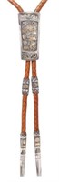 ARLAND F. BEND NAVAJO 14K & STERLING BOLO TIE