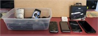 TRAY OF ASSORTED CELL PHONES, DIGITAL CAMERAS,