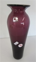 Blenko Hand Made Amethyst Vase. Measures 10.25"