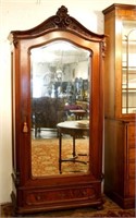French Louis XVI armoire - single door beveled