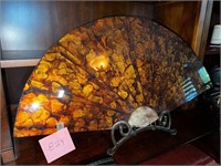 LARGE RESIN FAN ON STAND