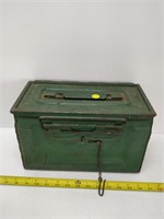 old tin box 12x6x7.5"