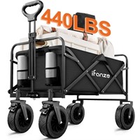 E7703  Ifanze Collapsible Wagon, 440 lbs, Black
