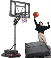E7549  VIRNAZ 33" Portable Basketball Hoop, 5.5-9.