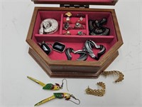 Costume Jewelry with Box Rings +