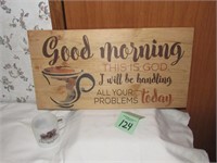 Faux Pallet Sign & Collectible Cup