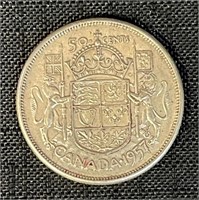 1957 CANADIAN FIFTY CENT SILVER COIN