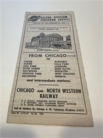 Wisconsin division suburban service timetable 1951