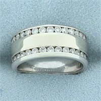 1ct TW Diamond Double Row Wedding or Anniversary B