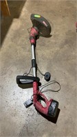 Battery powered trimmer with charger
