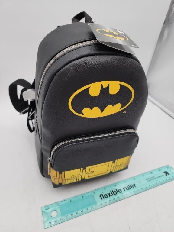 NEW DC Batman Kids Faux Leather Backpack