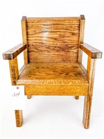 Child's Solid Oak  Arm Chair