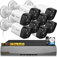 OOSSXX POE Home Security Camera System Kit 8.0